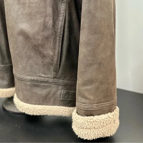 Royal Air Force XL men’s B3 style genuine leather, shearling jacket EUC - Picture 6 of 16